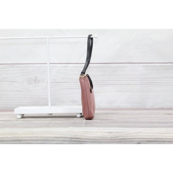 Kate Spade Pink Nylon Leather Handle Double Zip Purse Wristlet - Picture 5 of 9